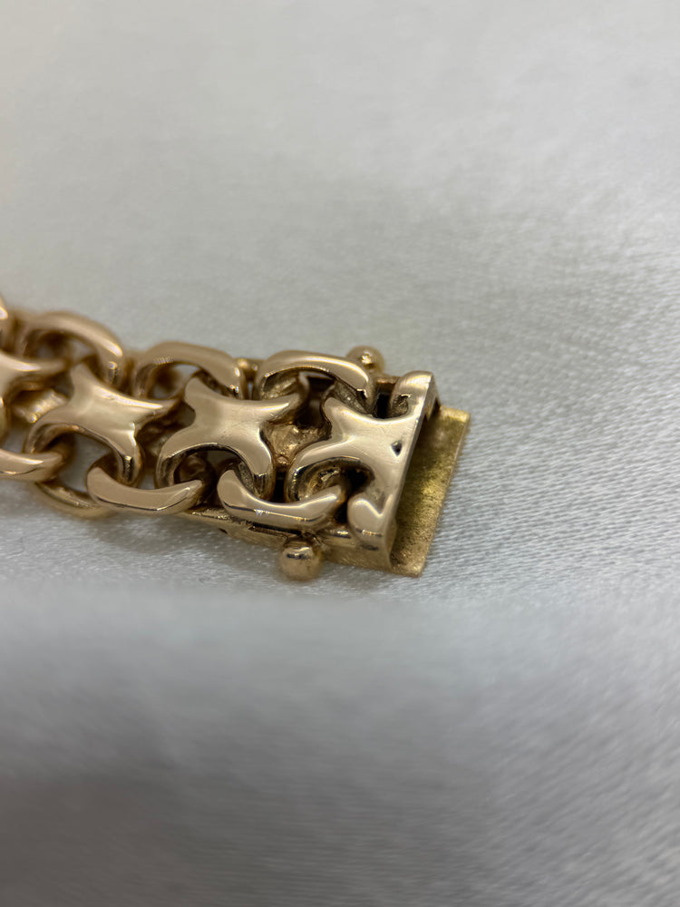 18K Armband med X-länk – 39.5g, 19.5 cm