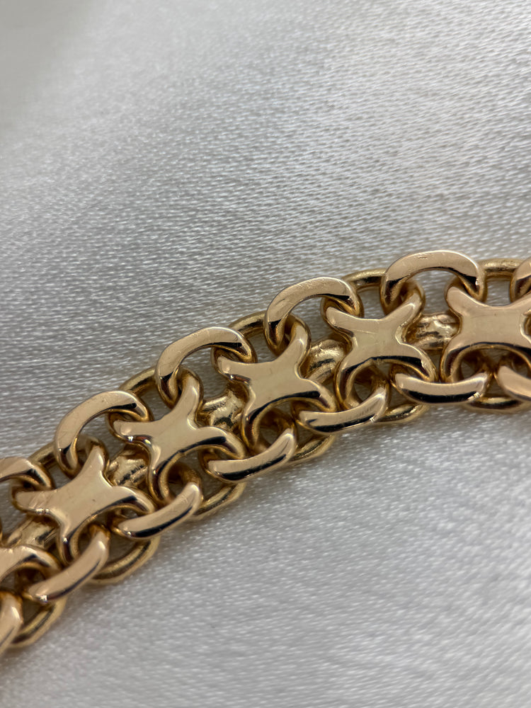18K Armband med X-länk – 39.5g, 19.5 cm