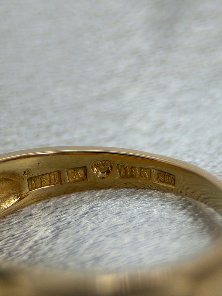 18K Guld och diamantring – 4.3g, Storlek 53.5