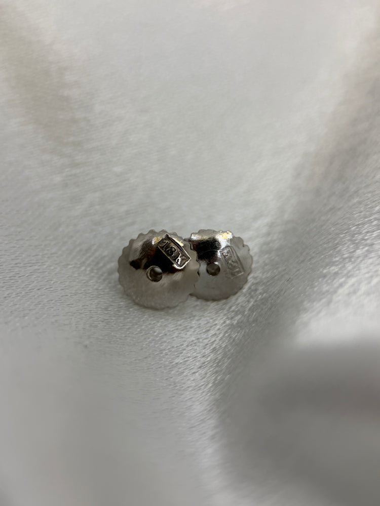 18K Diamantörhängen – Briljanter ca 0.10 ct styck, 18K vitguld