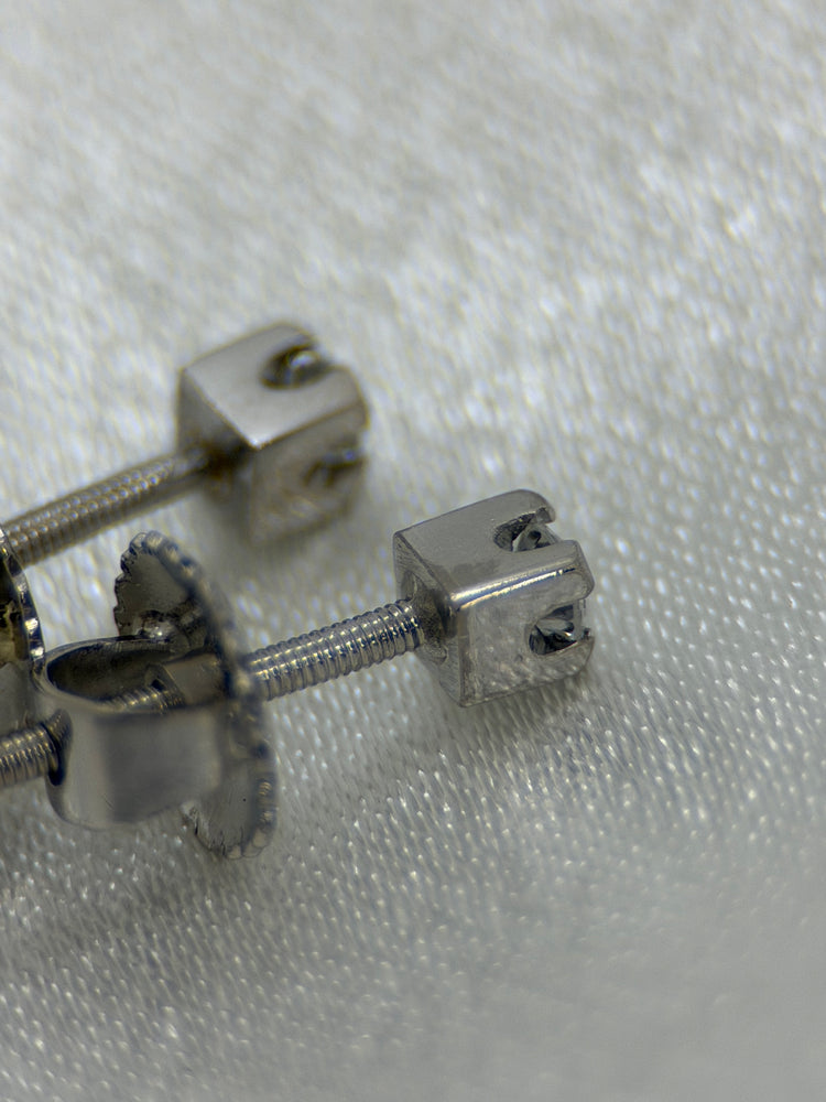 18K Diamantörhängen – Briljanter ca 0.10 ct styck, 18K vitguld