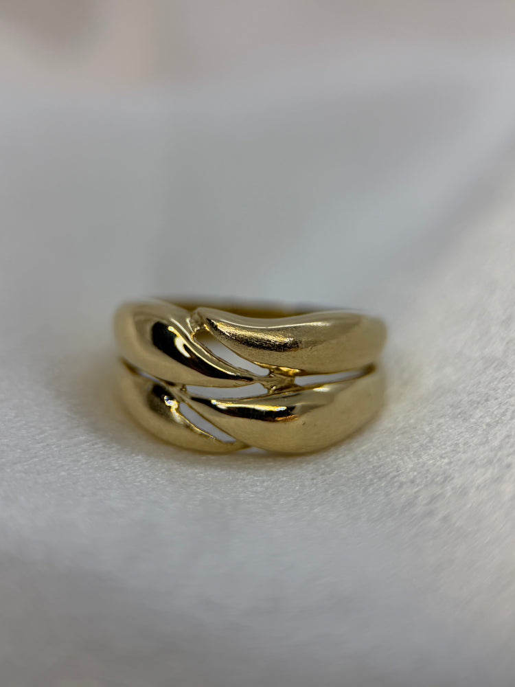 18K Genombruten Guldring – 4.0g, Storlek 53