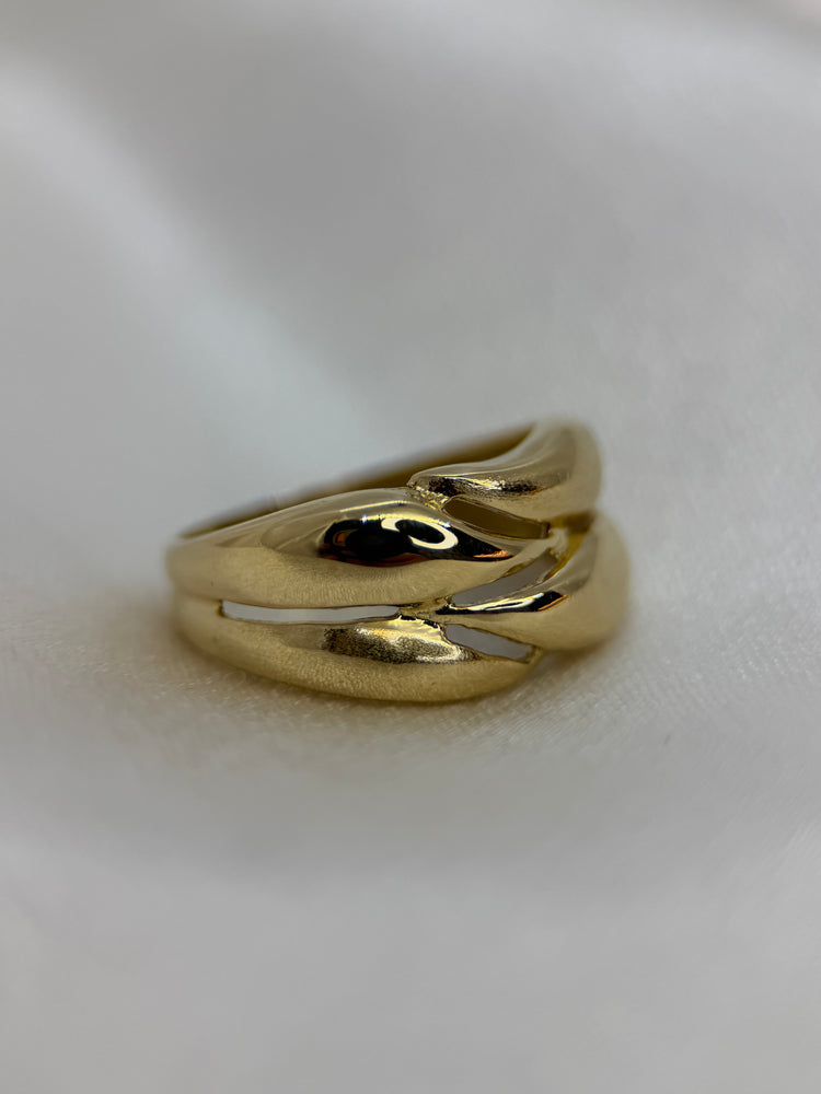 18K Genombruten Guldring – 4.0g, Storlek 53
