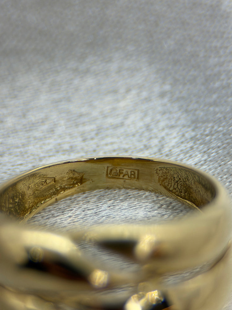 18K Genombruten Guldring – 4.0g, Storlek 53