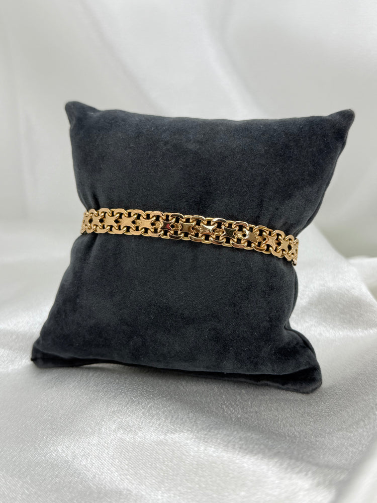 18K Armband med X-länk – 24.8g, 19.5 cm
