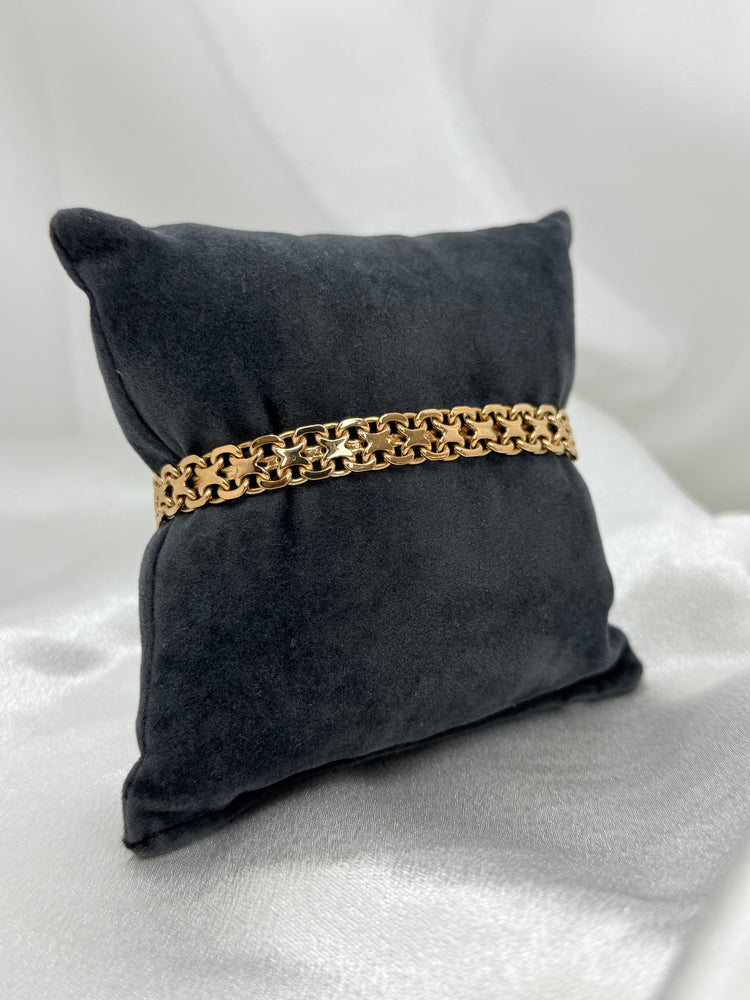 18K Armband med X-länk – 24.8g, 19.5 cm