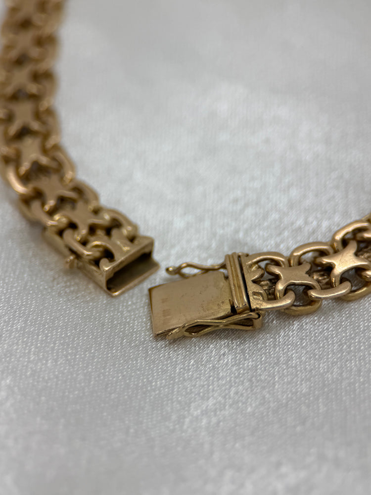 18K Armband med X-länk – 24.8g, 19.5 cm