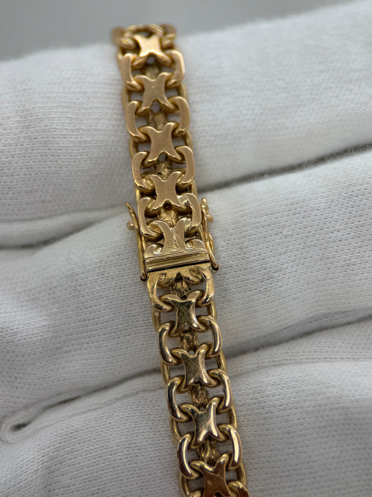 18K Armband med X-länk – 24.8g, 19.5 cm