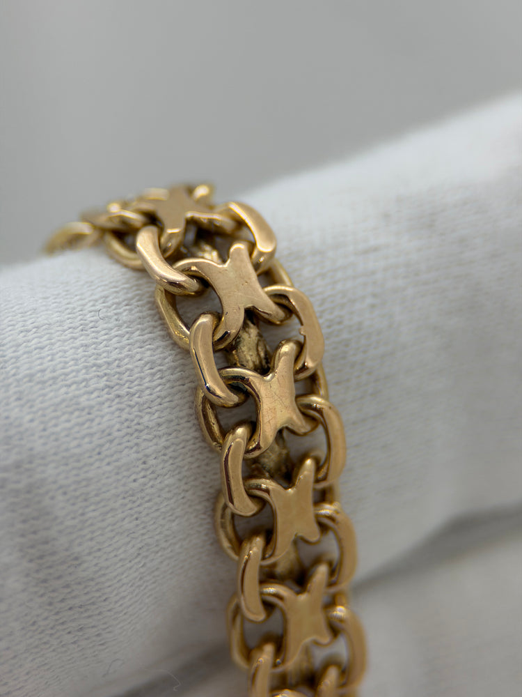 18K Armband med X-länk – 24.8g, 19.5 cm