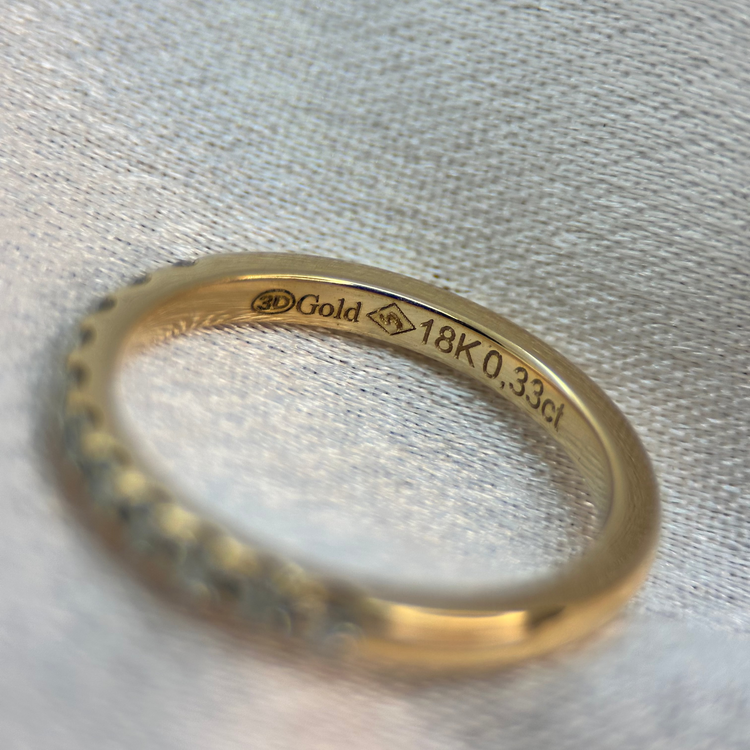 18K Halvalliansring 0.33 ct