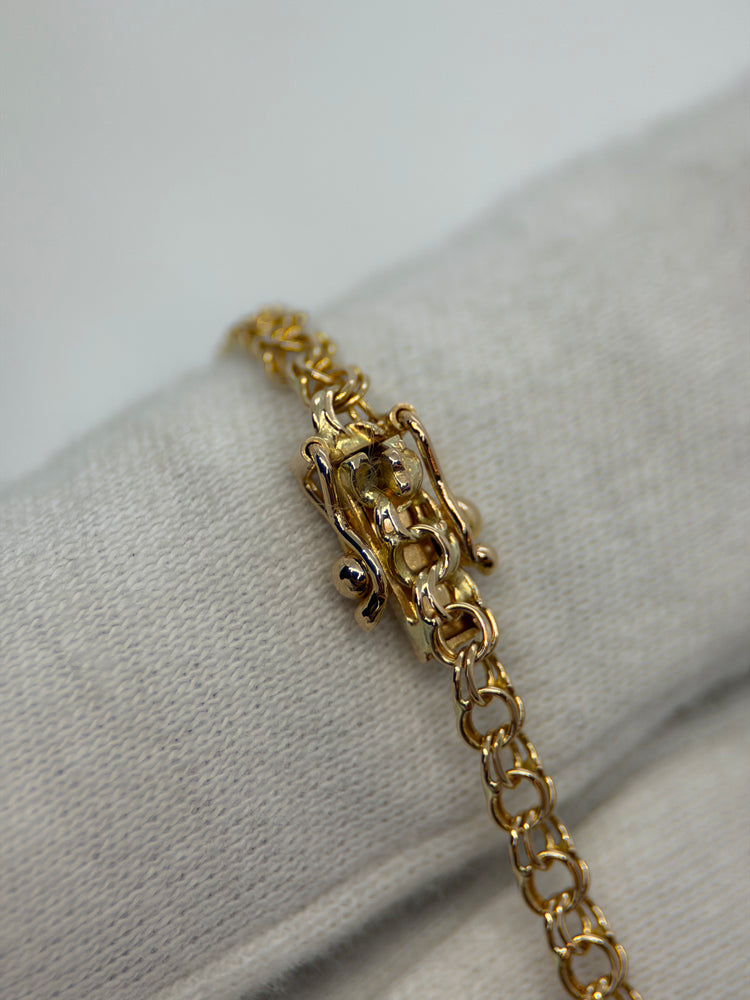 18K Bismarcklänk Guldhalsband – 8.5g, 45 cm