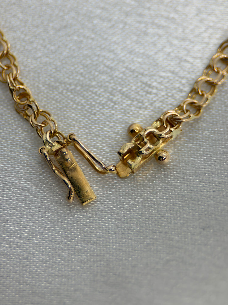 18K Bismarcklänk Guldhalsband – 8.5g, 45 cm