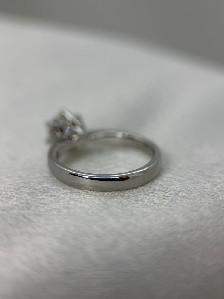 18K Solitär diamantring – 0.90 ct, Storlek 49