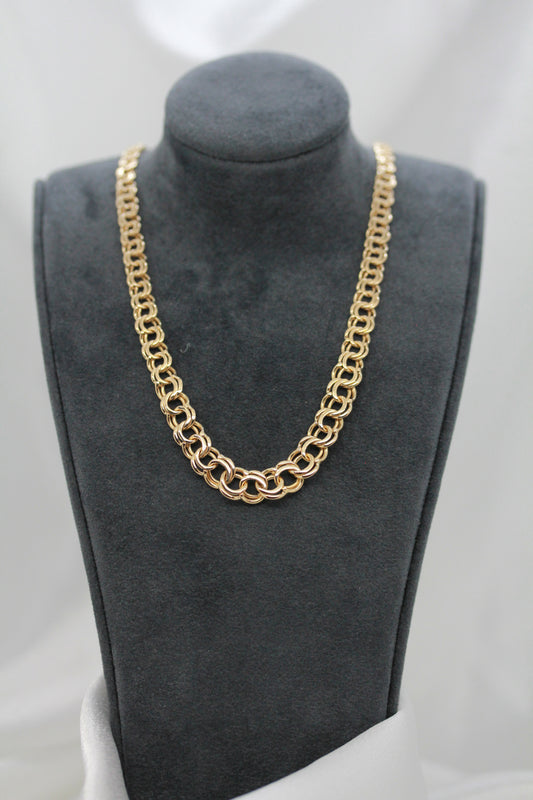 18K Bismarck halsband – 15.2g, 43 cm
