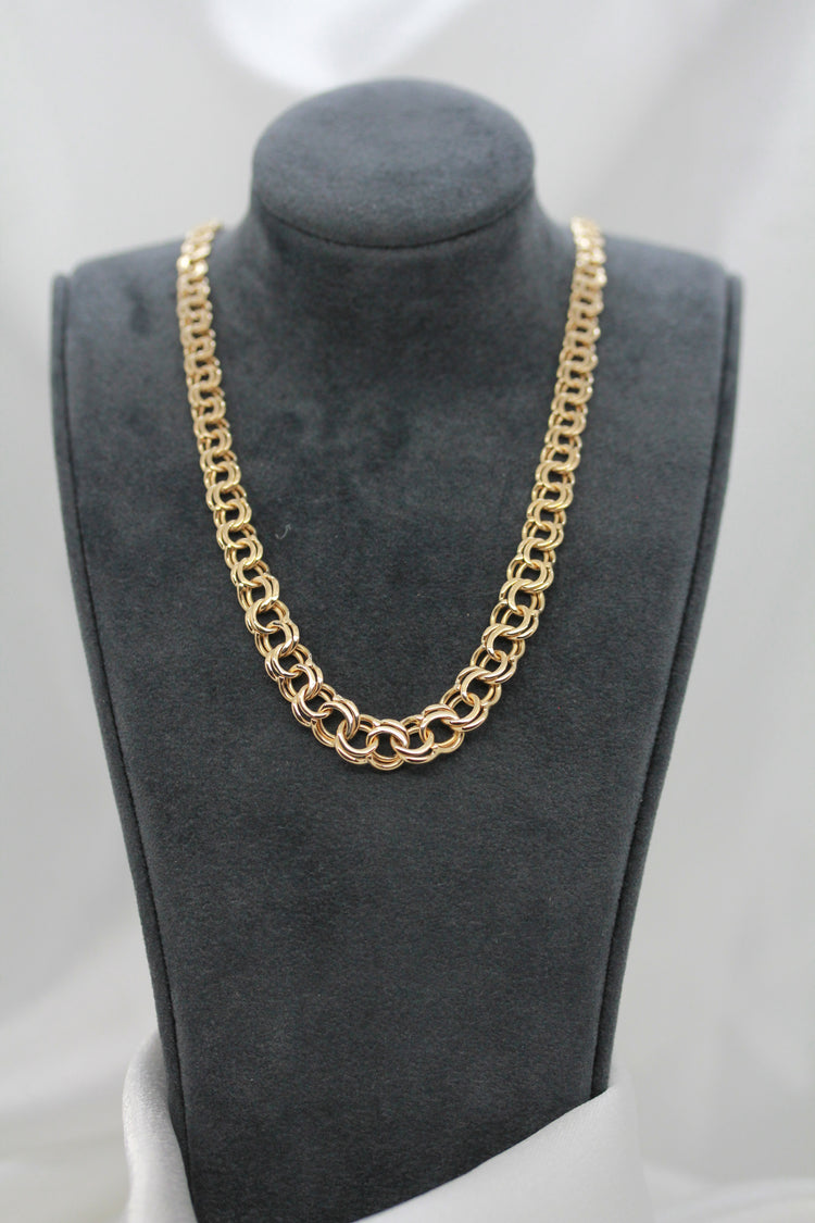 18K Bismarck halsband – 15.2g, 43 cm