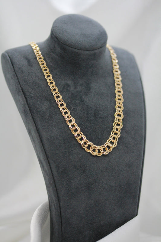 18K Bismarck halsband – 15.2g, 43 cm