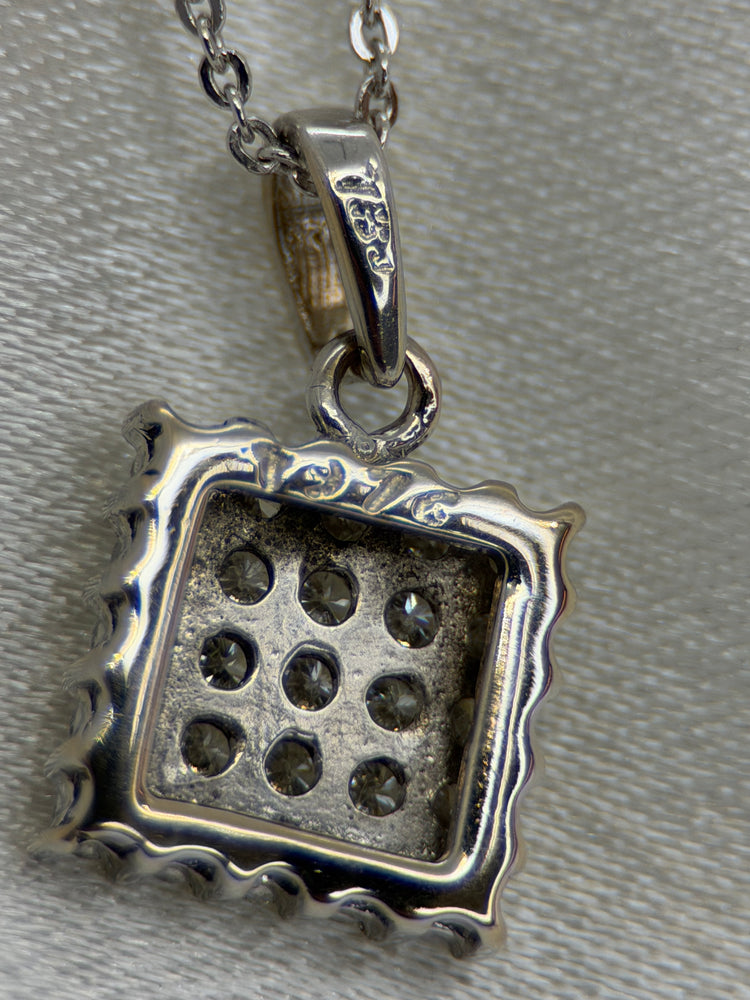 18K Diamantset – Hänge med halskedja & örhängen, 0.86 ct