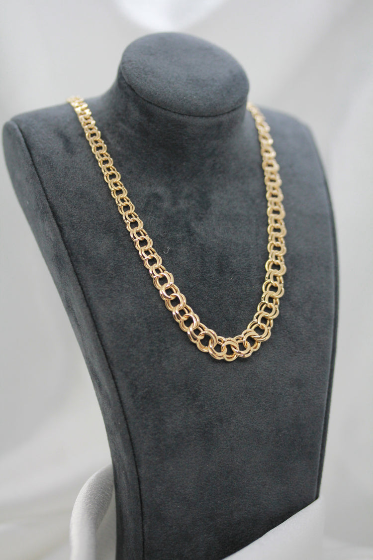 18K Bismarck halsband – 15.2g, 43 cm