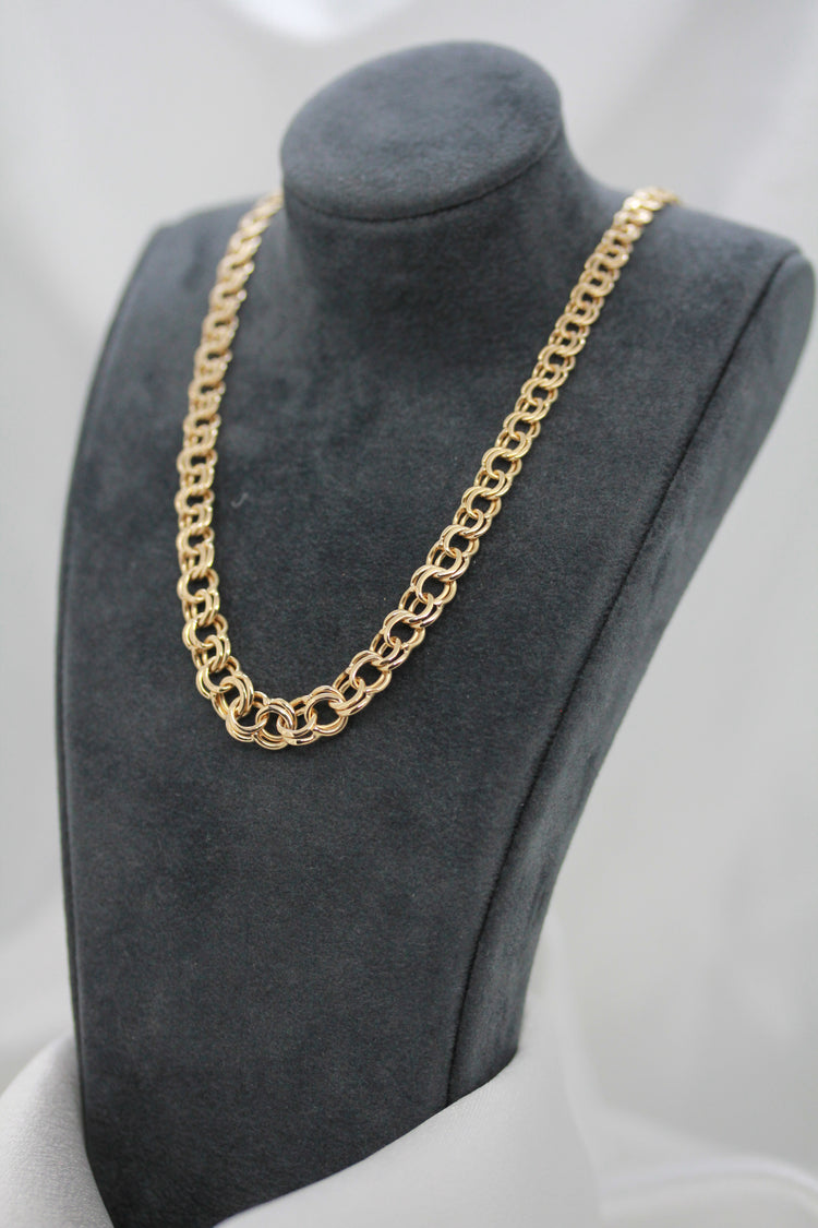 18K Bismarck halsband – 15.2g, 43 cm