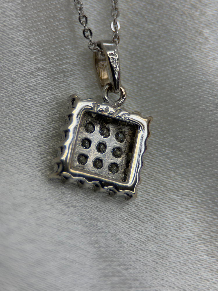 18K Diamantset – Hänge med halskedja & örhängen, 0.86 ct