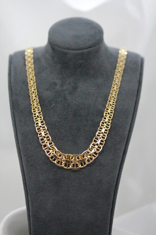 18K X-länk halsband – 19.5g, 44.5 cm