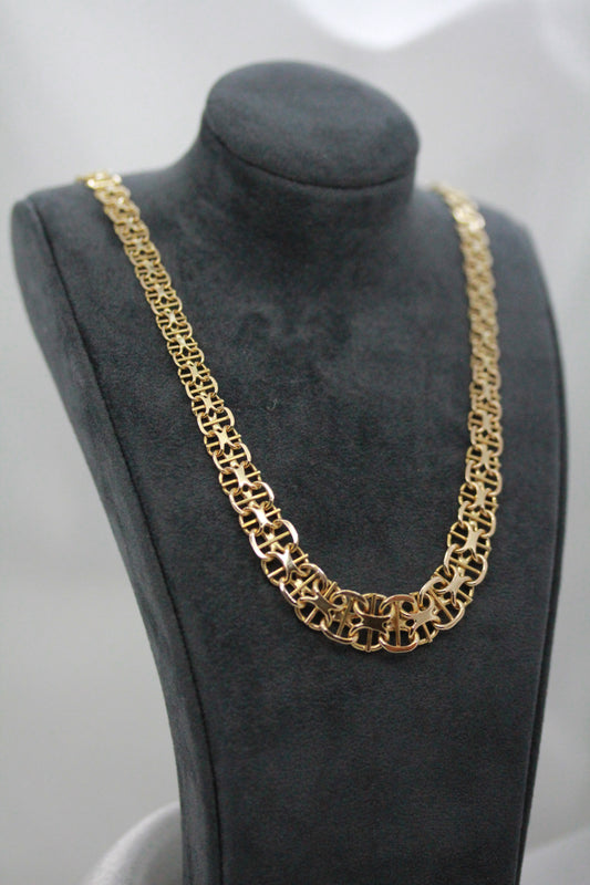 18K X-länk halsband – 19.5g, 44.5 cm