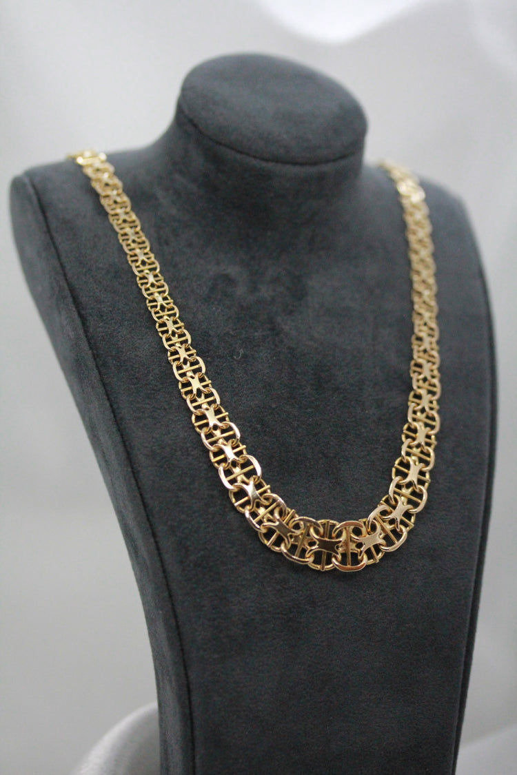 18K X-länk halsband – 19.5g, 44.5 cm