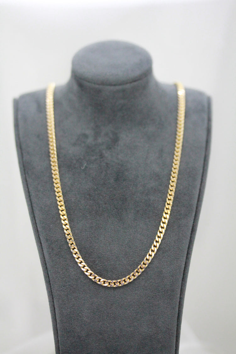 18K Pansarlänk halsband – 22.4g, 50 cm