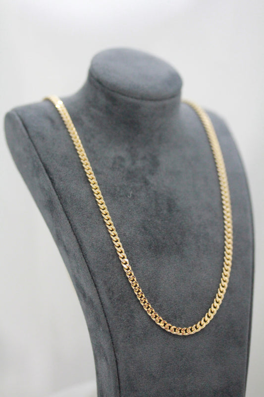 18K Pansarlänk halsband – 22.4g, 50 cm