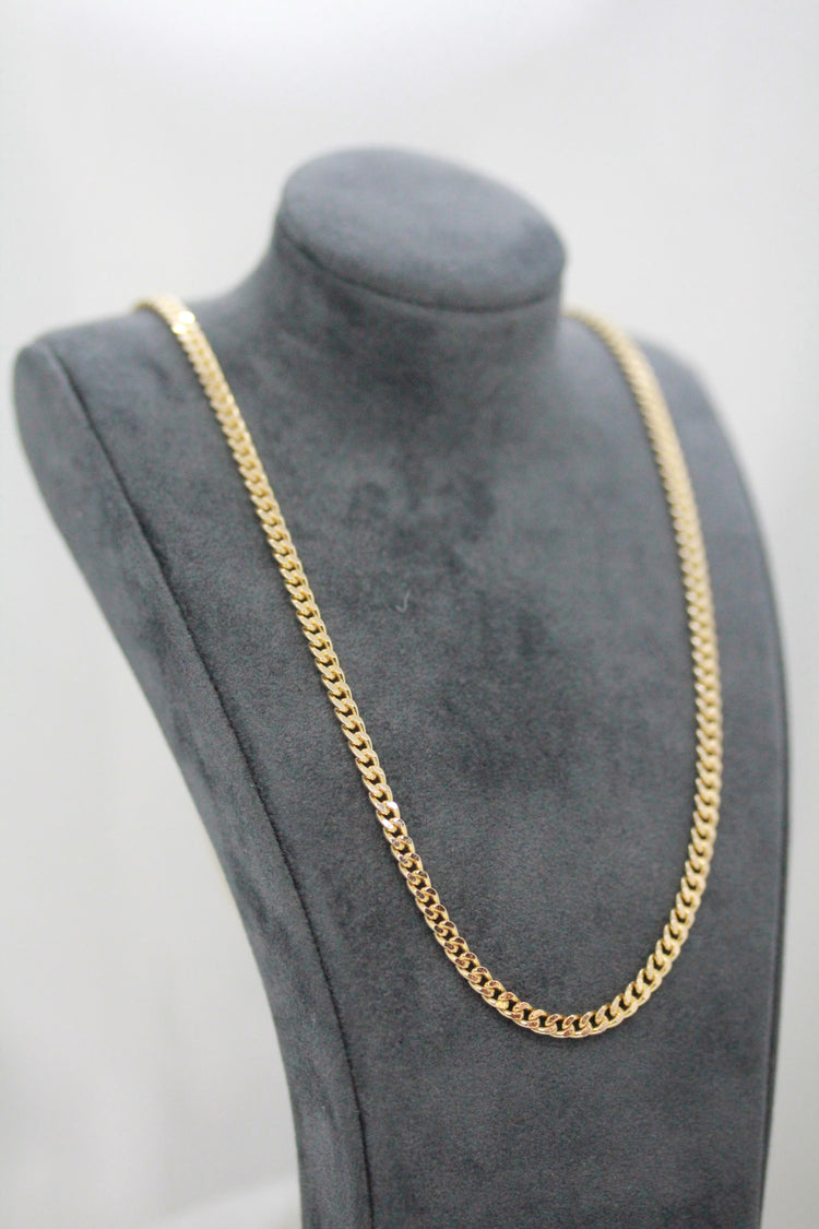 18K Pansarlänk halsband – 22.4g, 50 cm