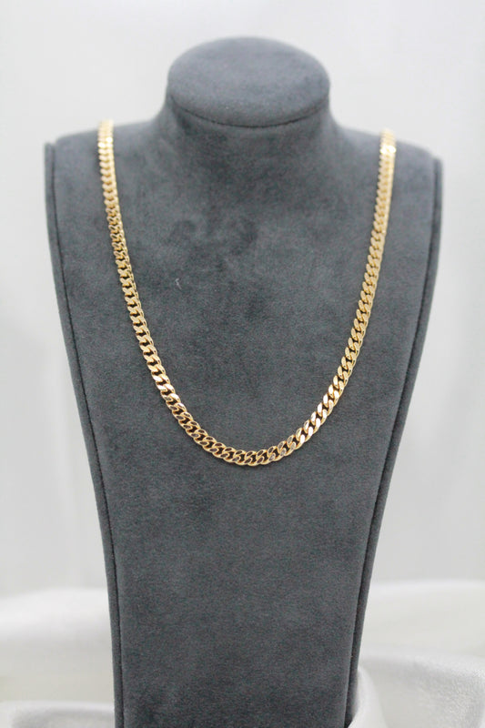 18K Pansarlänk halsband – 25.1g, 49.5 cm