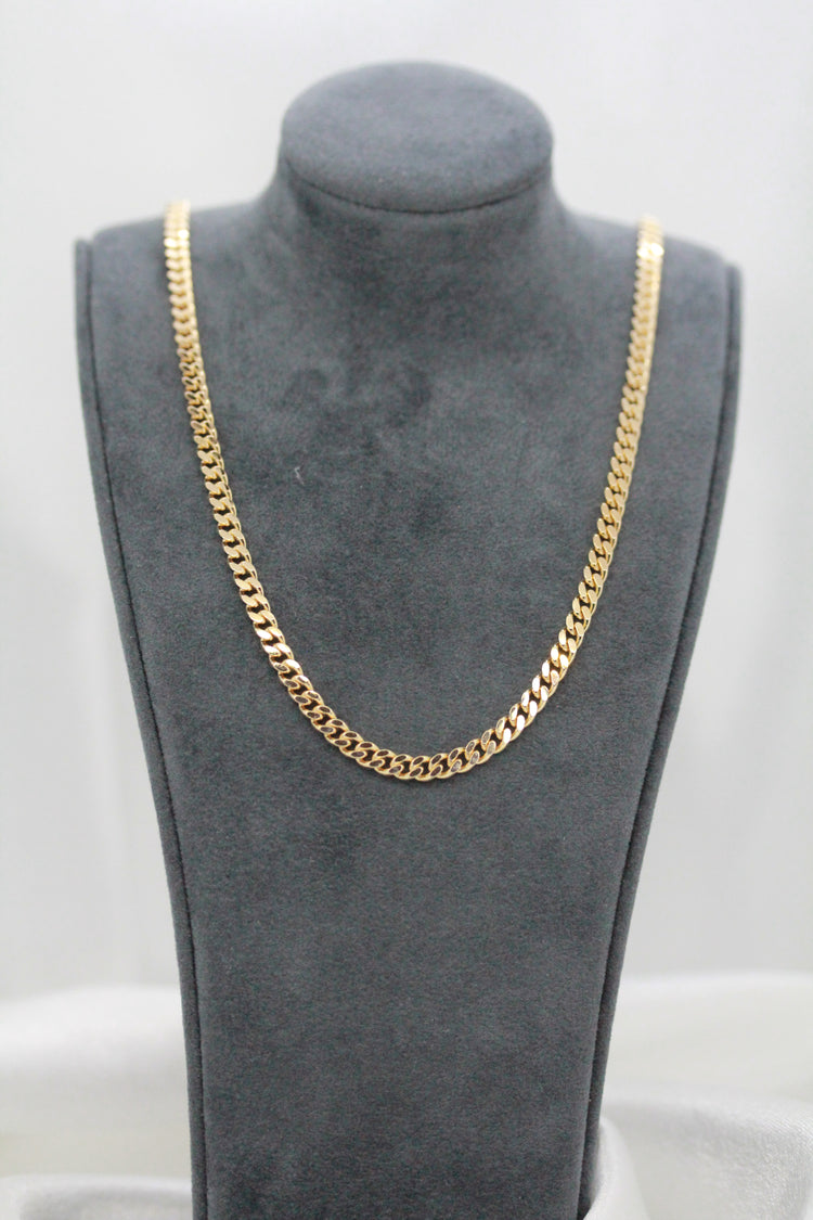 18K Curb-Link Necklace – 25.1g, 49.5 cm