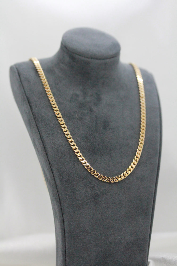 18K Curb-Link Necklace – 25.1g, 49.5 cm