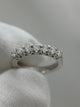 18K Halvalliansring med 7 diamanter – ca 0.49 ct totalt, Storlek 49