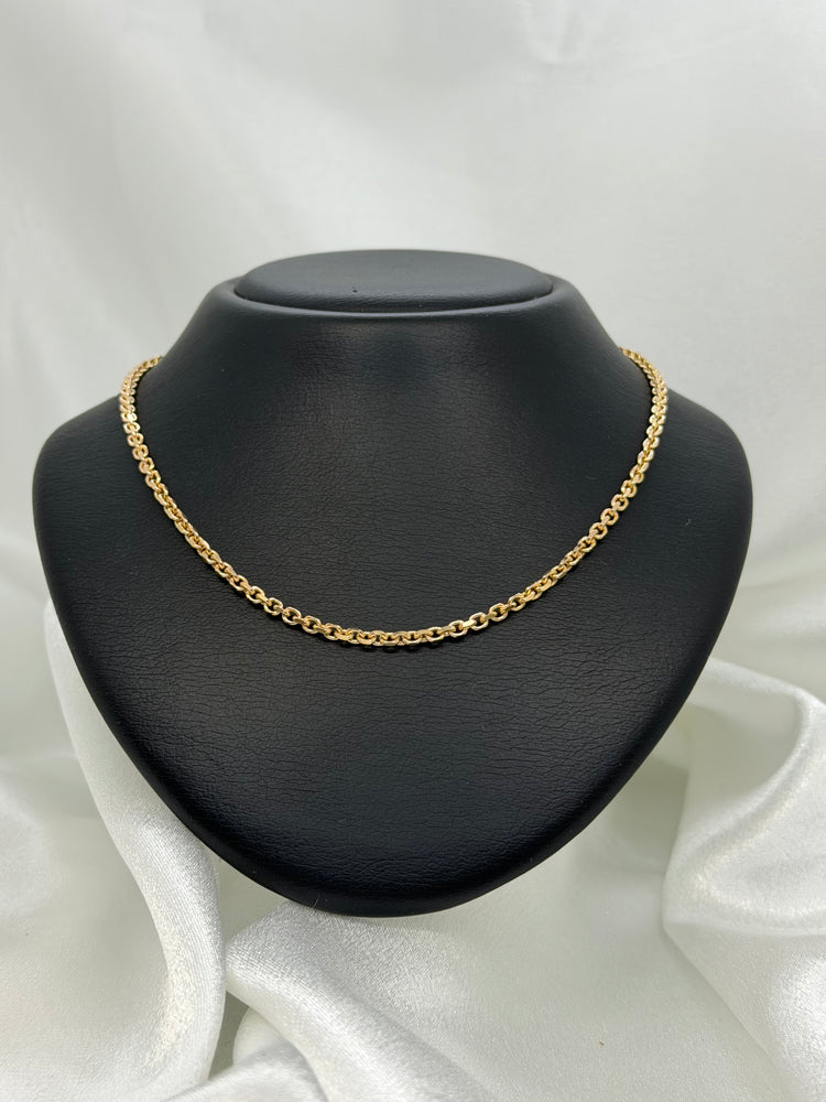 18K Ankarlänk halsband – 14.6g, 45 cm