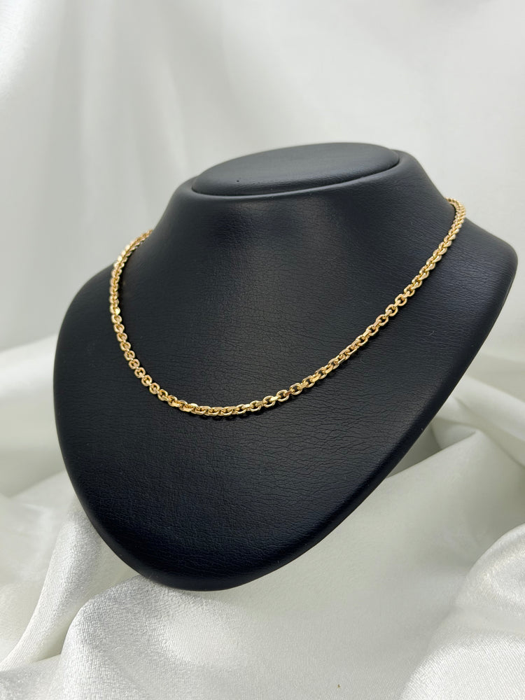 18K Ankarlänk halsband – 14.6g, 45 cm