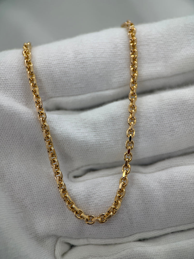 18K Ankarlänk halsband – 14.6g, 45 cm