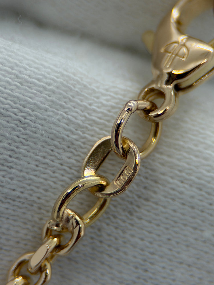 18K Ankarlänk halsband – 14.6g, 45 cm
