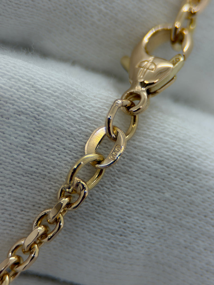 18K Ankarlänk halsband – 14.6g, 45 cm