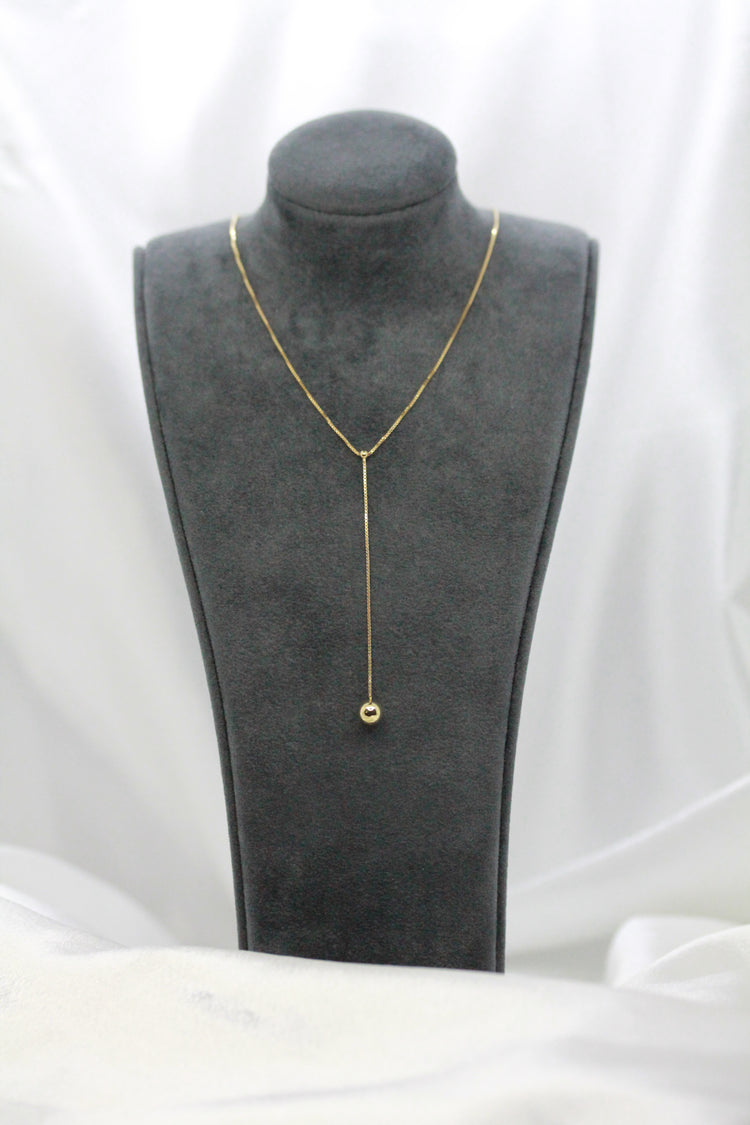 18K Rödguld Halsband med Kulhänge – Venezia-kedja, 1.5g, 41.5 cm