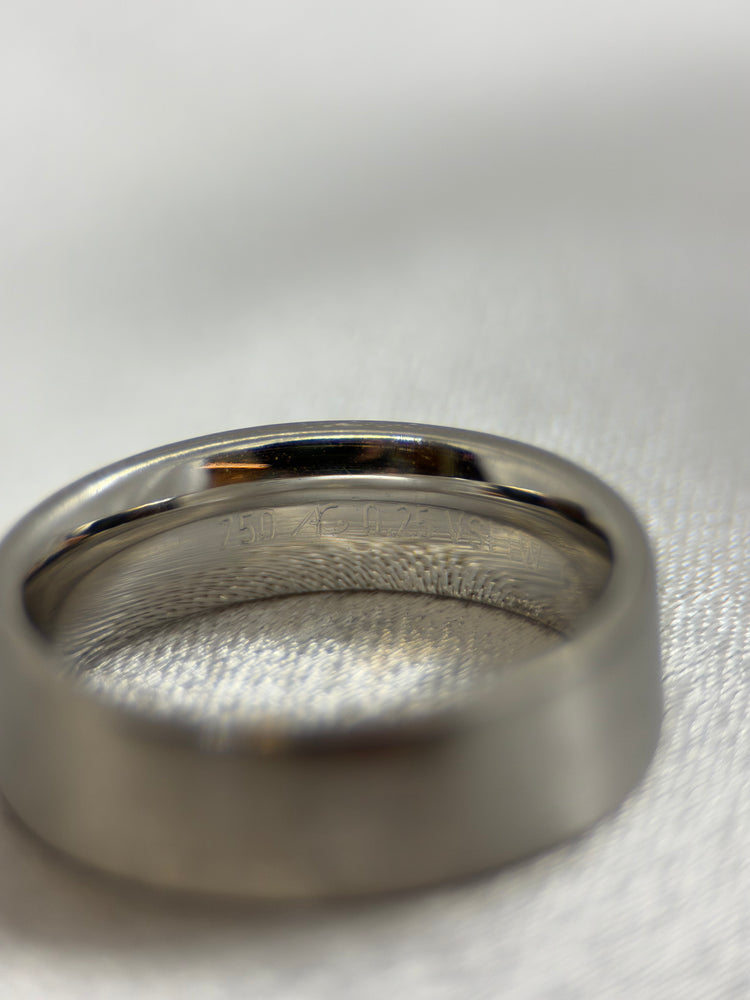 18K White Gold Diamond Wedding Band Ring – 0.25 ct, Size 53