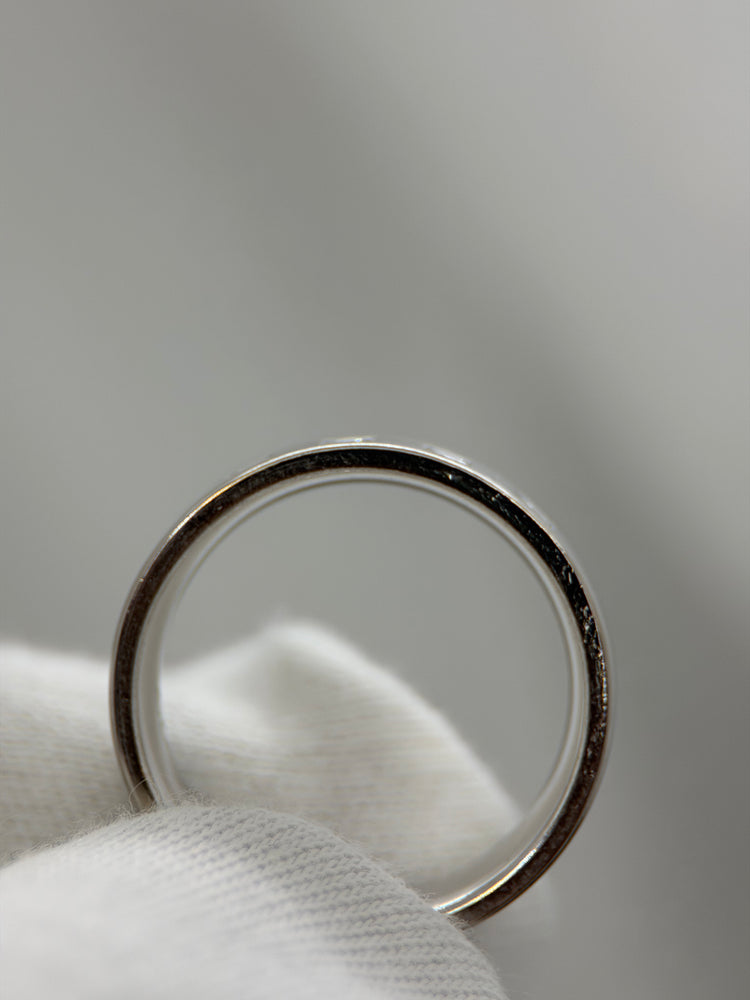 18K White Gold Diamond Wedding Band Ring – 0.25 ct, Size 53