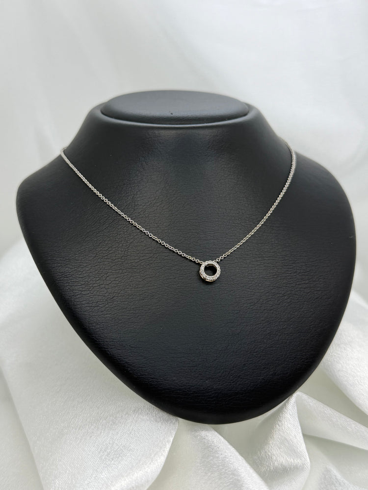 18K Diamanthänge med halsband – 0.15 ct, 42–45 cm