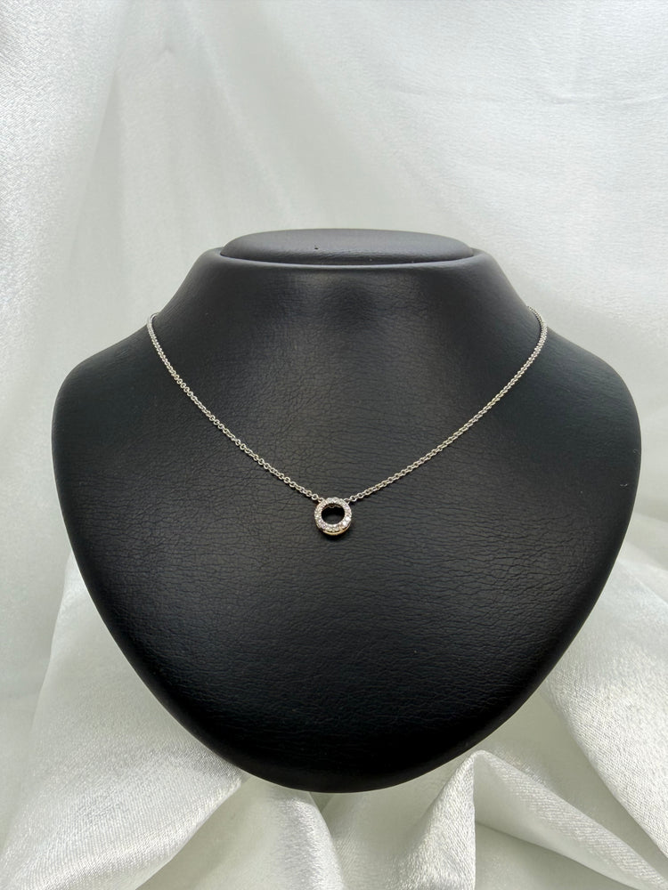 18K Diamanthänge med halsband – 0.15 ct, 42–45 cm