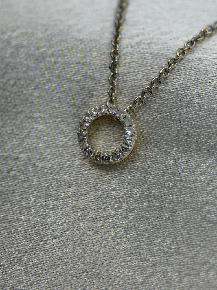 18K Diamanthänge med halsband – 0.15 ct, 42–45 cm