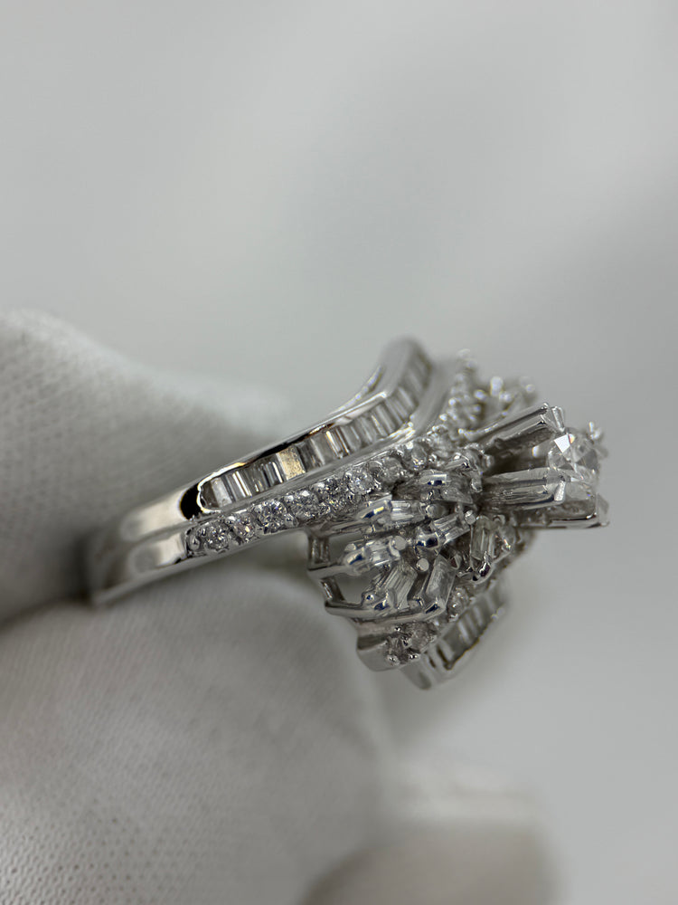 18K Diamantring crossover – 8.3g, Storlek 56