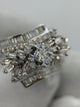 18K Diamantring crossover – 8.3g, Storlek 56