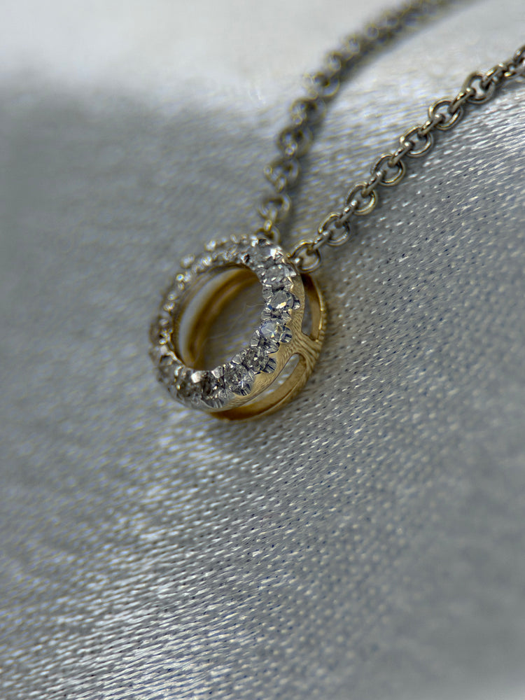 18K Diamanthänge med halsband – 0.15 ct, 42–45 cm
