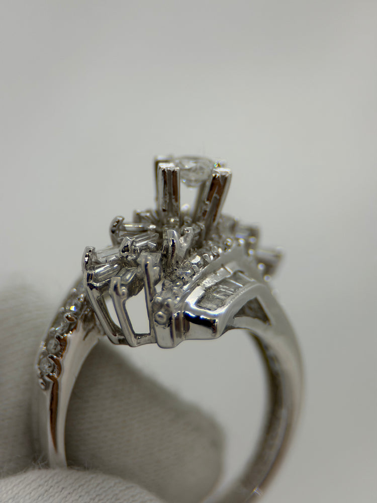 18K Diamantring crossover – 8.3g, Storlek 56