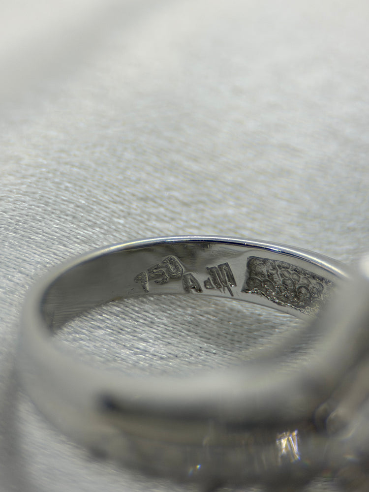 18K Diamantring crossover – 8.3g, Storlek 56